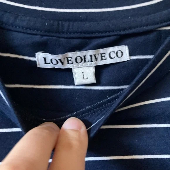 LOVE OLIVE CO Striped Tee - Picture 4 of 5